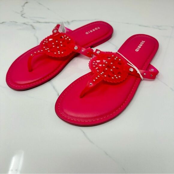 Torrid Lucite Strappy Sandals- Size 8WW - Picture 9 of 11